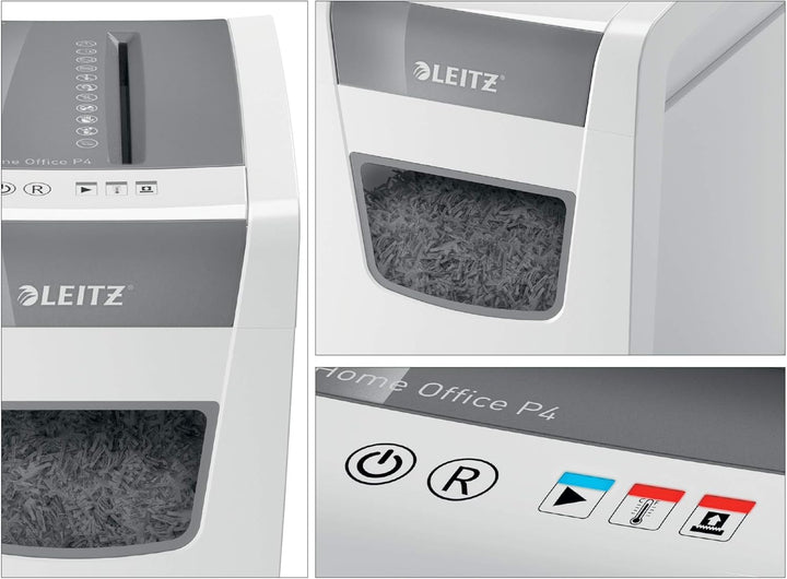 Leitz IQ SL Home Office Aktenvernichter,Sicherheitsstufe P4, 10 Blatt Kapazität (70-80 g/m²), 23L Ab