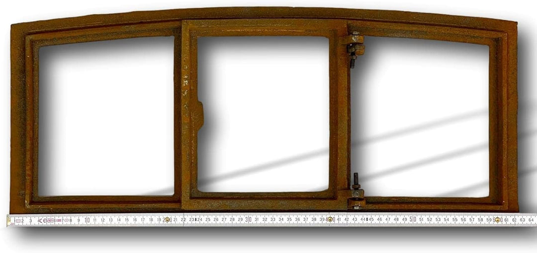aubaho Stallfenster Eisenfenster zum Öffnen Scheunenfenster Rost Eisen 63cm Antik-Stil