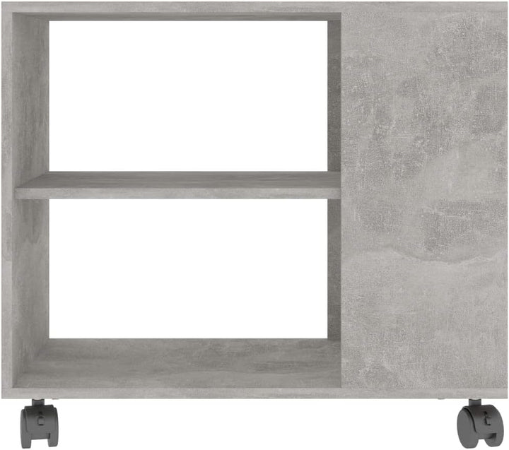 FIRBNUS Beistelltisch Betongrau 70x35x55 cm Beistelltisch Rollen Beistelltisch Bett Beistelltisch Ho