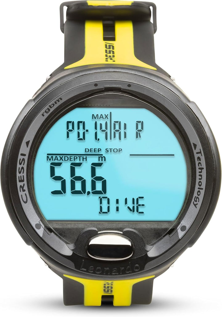 Cressi Leonardo - Premium Tauchcomputer Air / Nitrox und Tiefenmesser Modi - WEEE NR. DE 13961704 Sc
