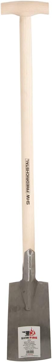 SHW-FIRE Pflanzspaten handgeschmiedet aus Stahl - 95cm Holzstiel - Idealer Torfspaten, für Rasenkant