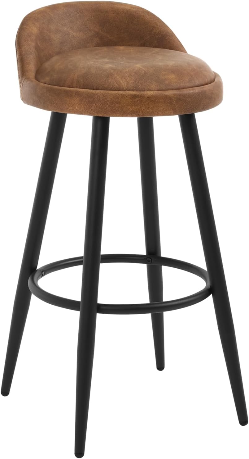 WOLTU BH327br-1 Barhocker 1er Set Barstuhl Hocker Tresenhocker Bistrohocker Designer Hocker mit Lehn