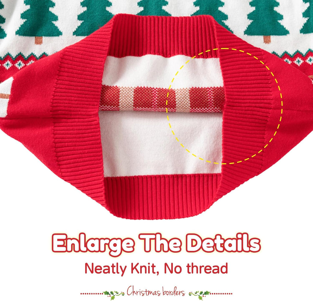 Minizone Baby Winter Strickpullover Weihnachten Langarm Sweatshirts Warme Kleidung 1-6 Jahre 3-4 Jah