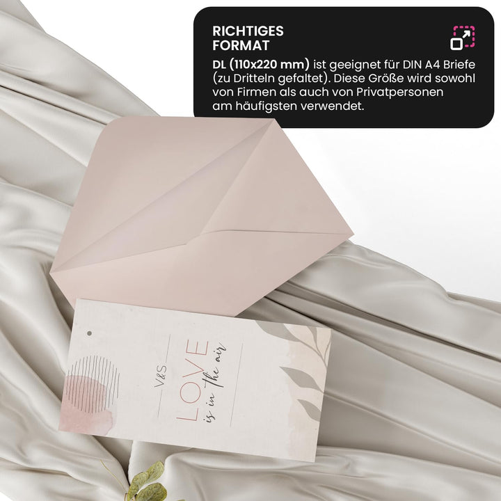 Netuno 100 Briefumschläge Graphit-Dunkel-Grau DIN lang 110 x 220 mm 115g Sirio Color Antracite Brief