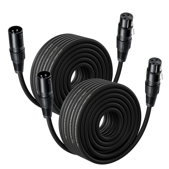 NUOSIYA XLR Kabel 20m 2Pack Symmetrisches Mikrofonkabel, XLR-Stecker auf Buchse, Verlängerungskabel
