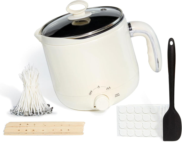 JULWHISPER Wachsschmelzer für die Kerzenherstellung 1,8L/60oz Wachsschmelzer mit Ausgiessvorrichtung