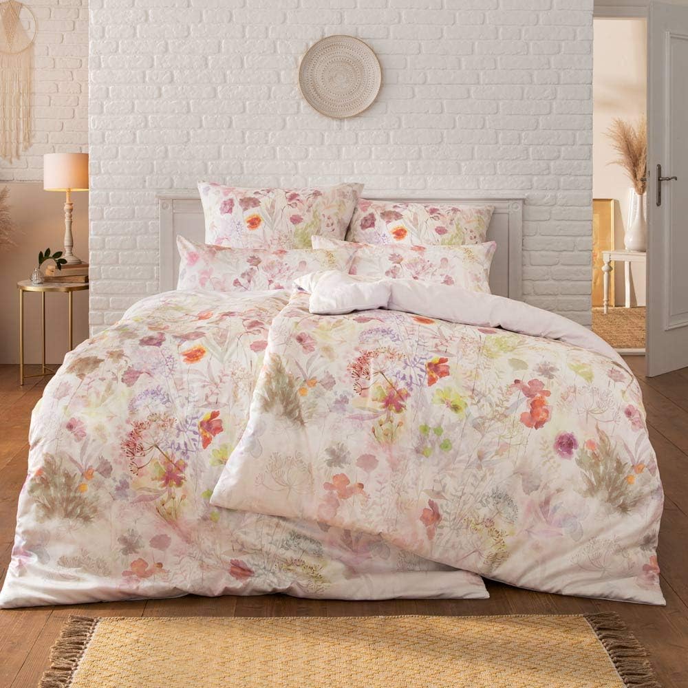 ESTELLA Mako-Satin Bettwäsche Alessia Multicolor 135x200 cm + 80x80 cm + 40x80 cm, 135x200 cm + 80x8