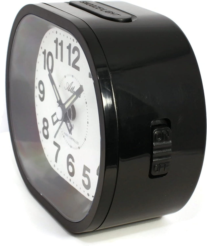 Atlanta Grosser Funkwecker Analog Licht Snooze Crescendo Zahlen - 1867/7 Schwarz, Schwarz
