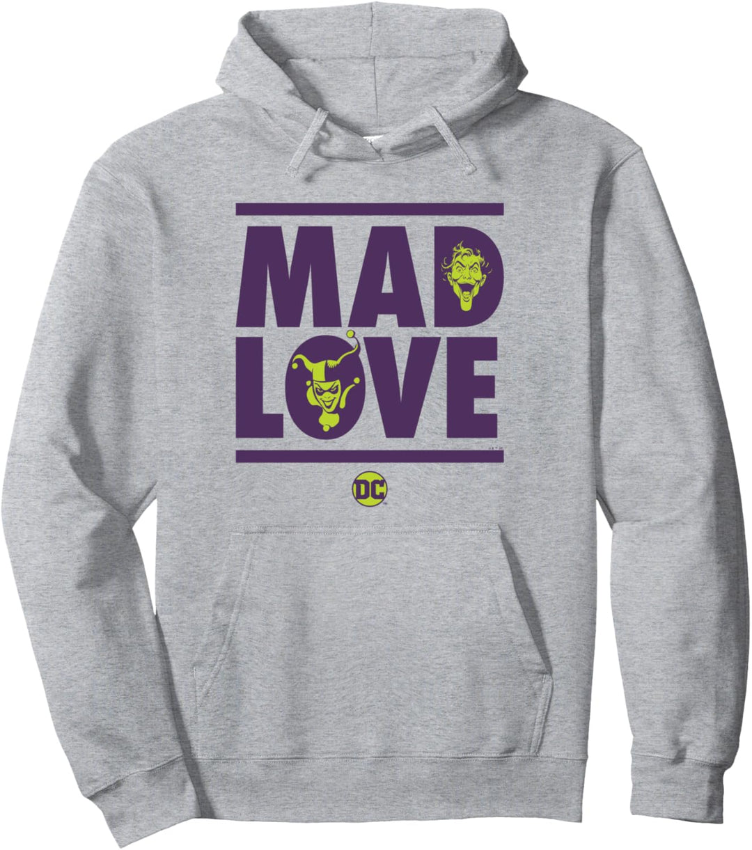 Batman Valentine's Day Joker Harley Quinn Mad Love Pullover Hoodie