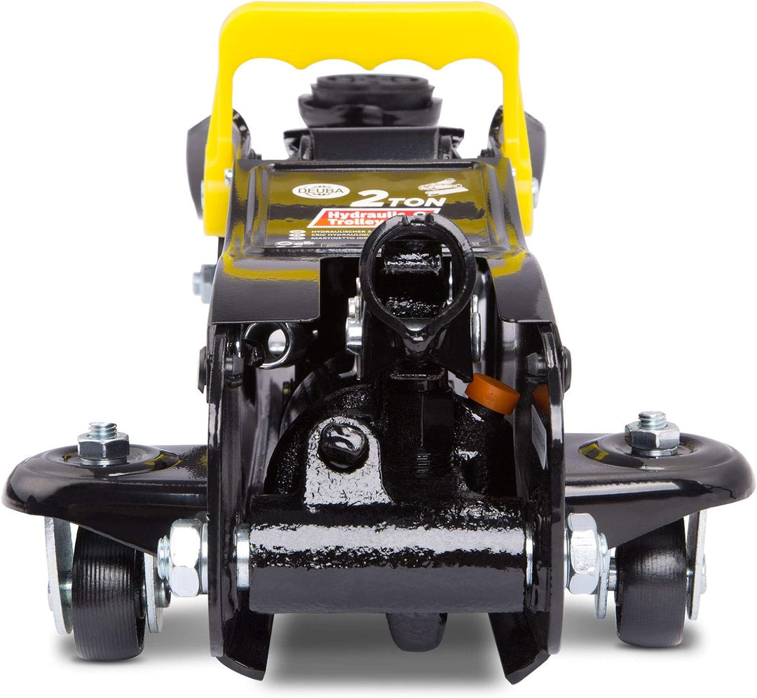 Deuba® hydraulischer Wagenheber 2 Tonnen Flache Hubhöhe 85-330mm inkl. Koffer inkl. Gummiauflage KFZ