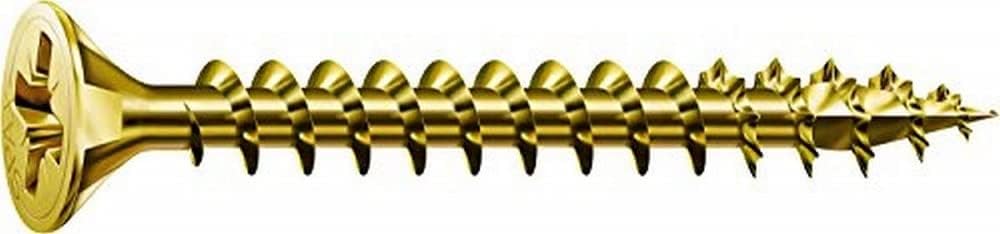 SPAX Universalschraube, 4,5 x 60 mm, 500 Stück, Kreuzschlitz Z2, Senkkopf, Vollgewinde, 4CUT, YELLOX