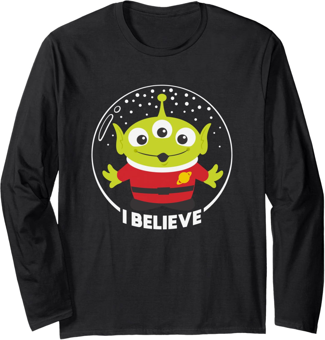 Disney Pixar Toy Story Aliens I Believe Bubble Holiday Langarmshirt