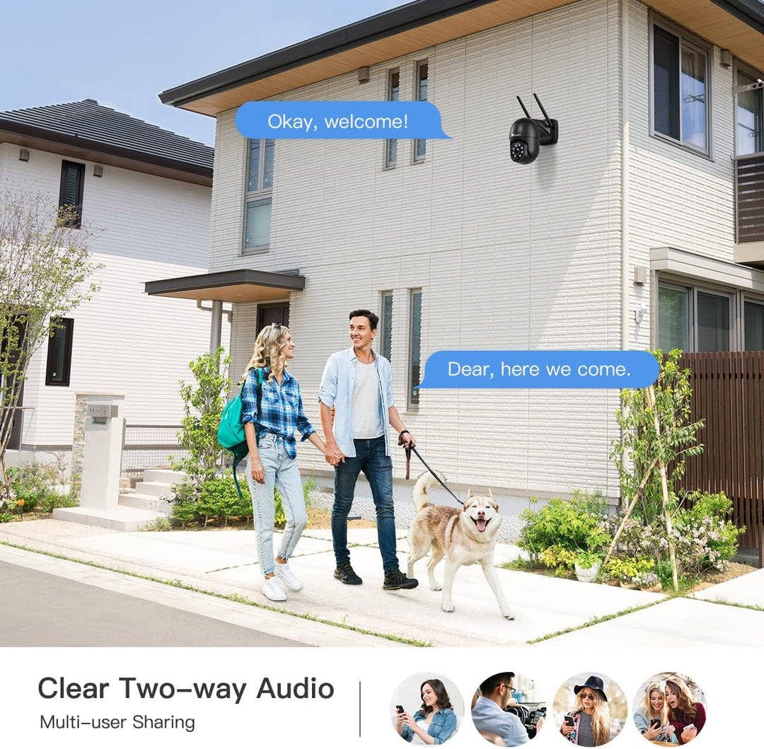 ctronics PTZ Überwachungskamera Aussen,1080P Kabellose IP WLAN Outdoor Kamera mit Automatische Verfo