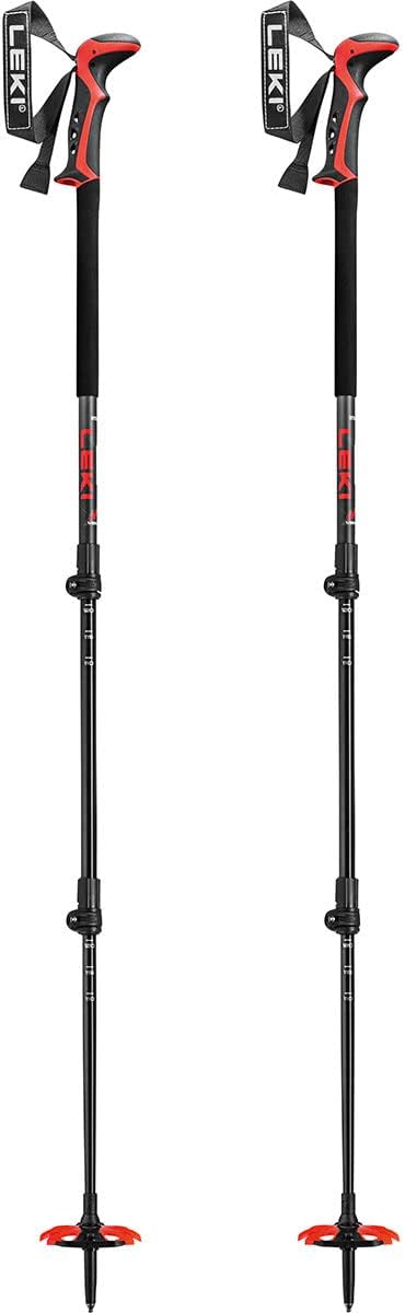 LEKI Sherpa FX Carbon Strong Skistöcke 110-150cm dark anthracite-dark red-black, 110-150cm dark anth