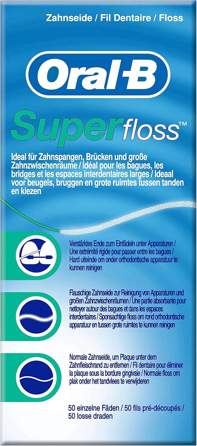 Oral-B SuperFloss 50 Fäden, er Pack (x 1 Stück), 1