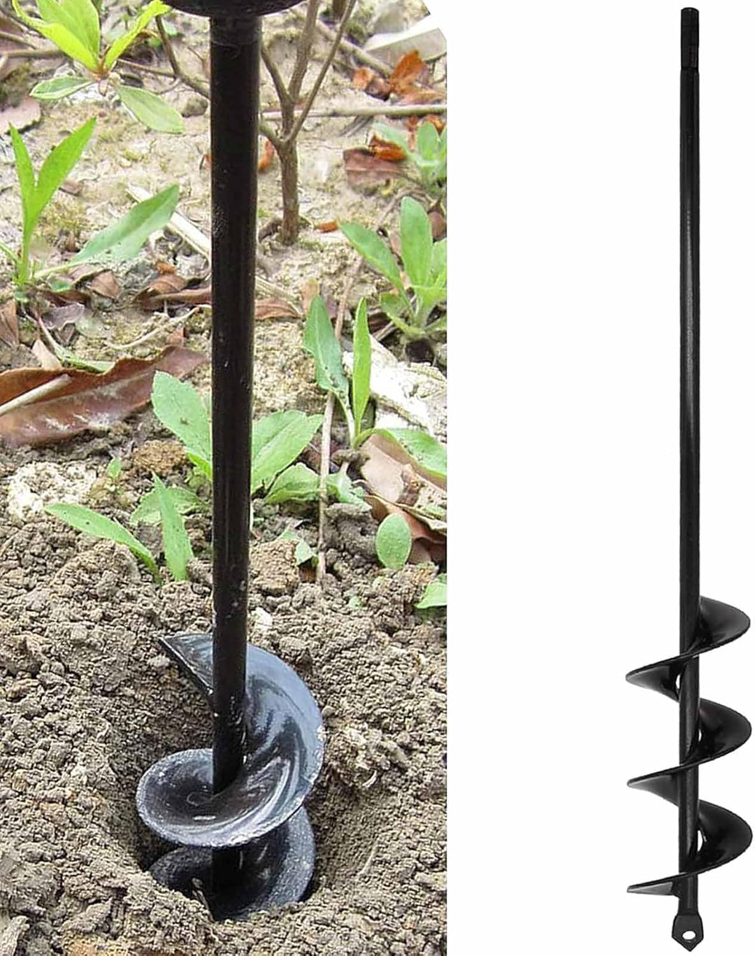 Gartenbohrer Erdbohrer für Bohrmaschine,Pflanzbohrer für Akkuschrauber,Grabungswerkzeug zum Pflanzen