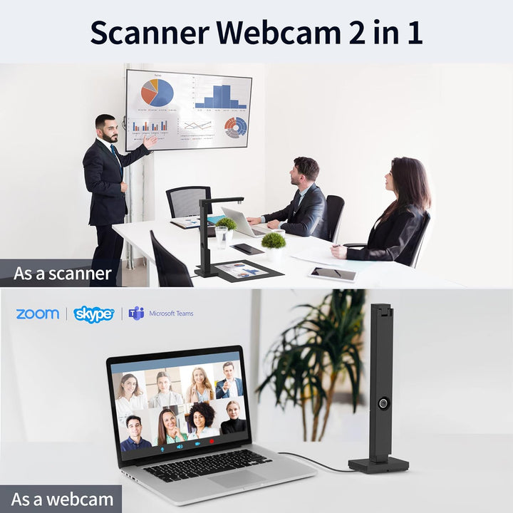 CZUR Lens Pro 8MP USB-DocumentenKamera und Visualizer, Faltbarer Dokumentenscanner mit OCR, Mobiler