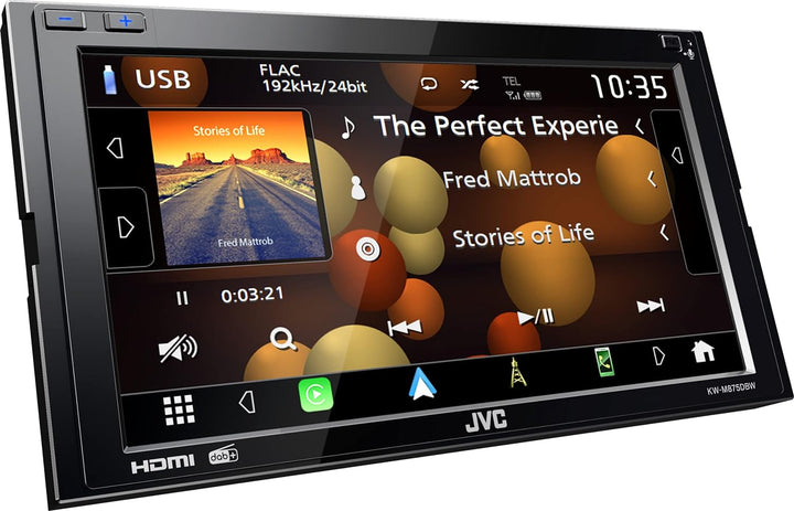 JVC KW-M875DBW - 17,3 cm (6,8") Digital Media AV-Receiver mit Wireless CarPlay & Android Auto (4x50W