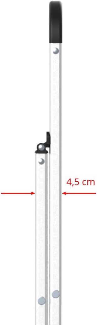 Mephisto Trittleiter Klappleiter Stufenleiter Haushaltsleiter flach aus Aluminium inkl. Anti Rutsch