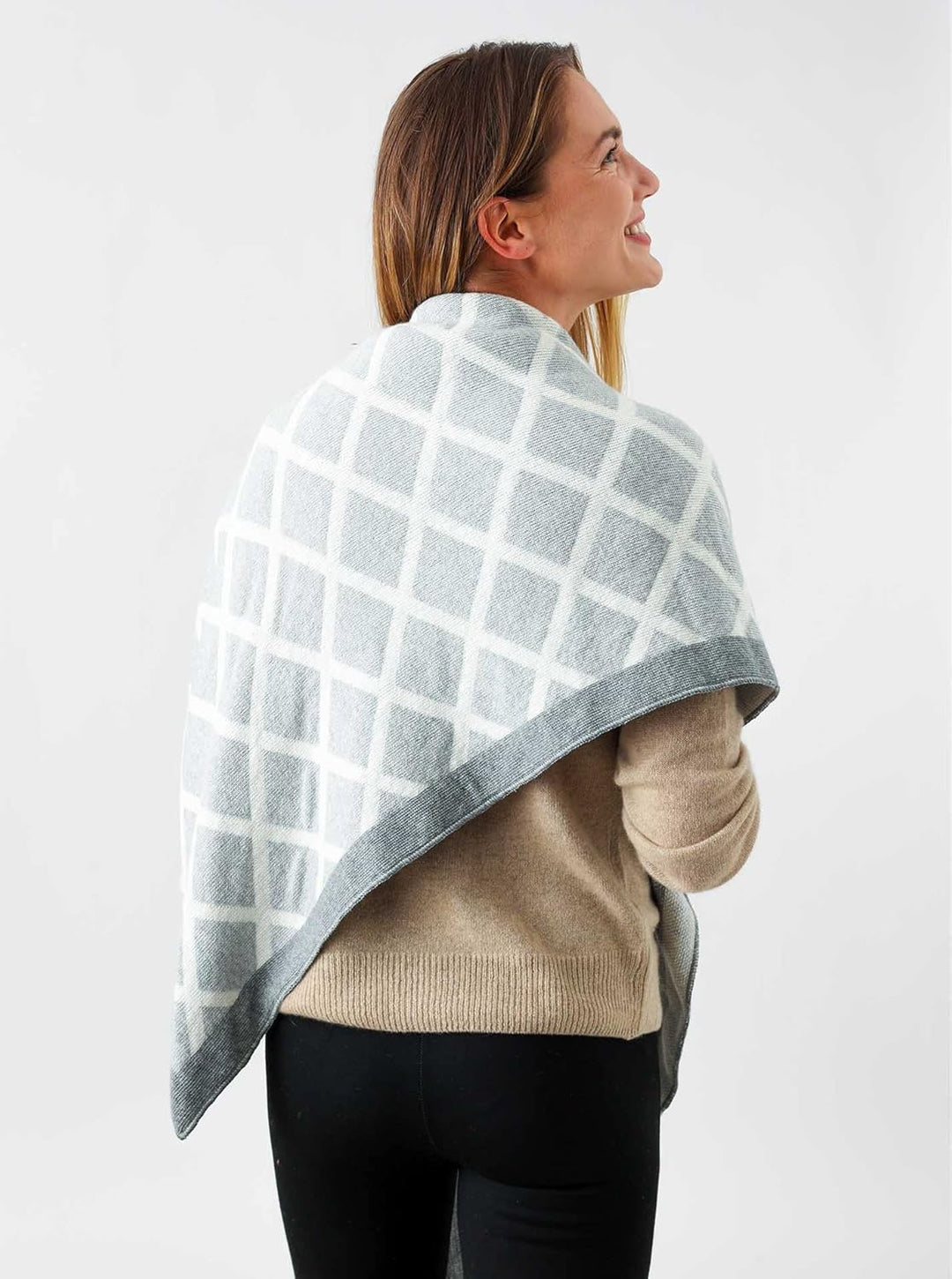 Zwillingsherz Dreieckstuch Stola Schal mit Kaschmir und Wolle für Damen Mädchen Jungen Kinder - Hoch