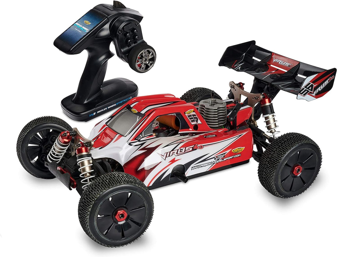 Carson 500204031 Buggy Virus 4.0 1:8 V21 – RC Verbrenner, 1.9 PS, 4WD, bis zu 65 km/h schnell, Offro