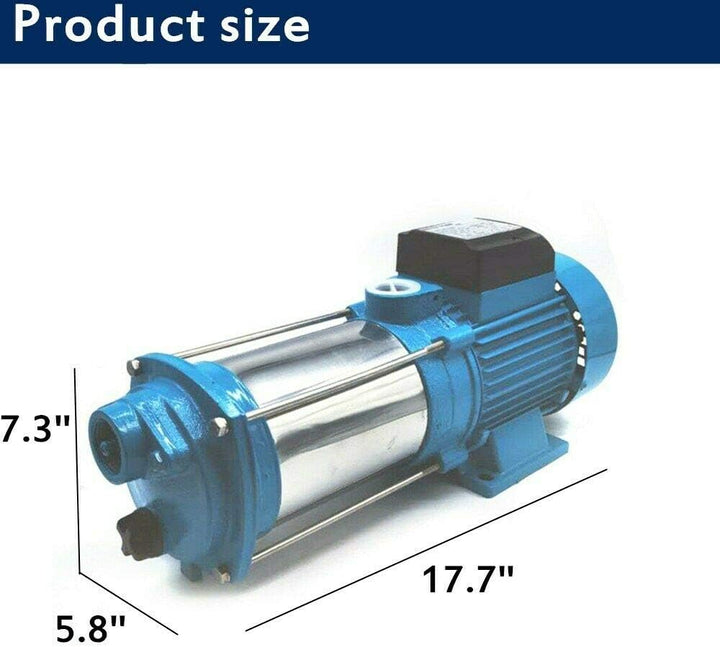 Gartenpumpe Kreiselpumpe 2200W 5-stufige Zentrifugalpumpe 4000L/ h; Max. Förderhöhe: 100 m; Max. Dru