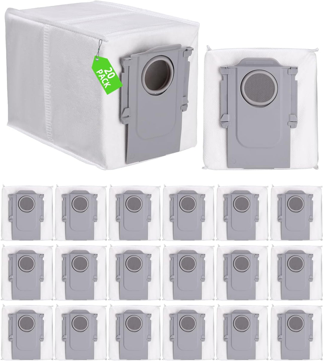 20 Stück Staubbeutel Zubehörset für Roborock Q Revo/Qrevo Pro/Qrevo MaxV/Qrevo S/Qrevo master Robote