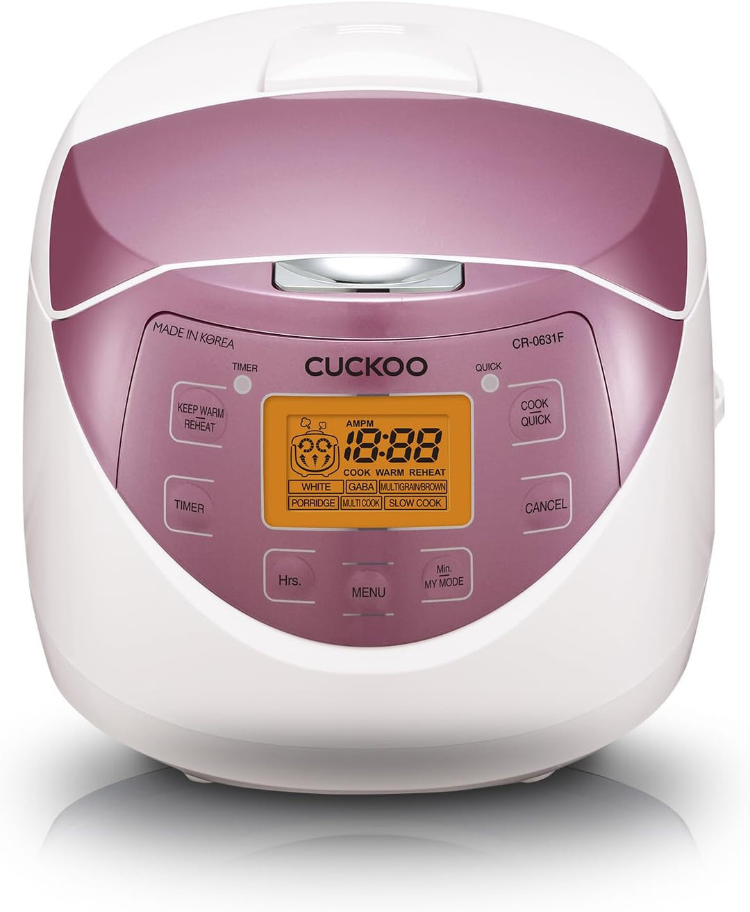 CUCKOO CR-0631F | 6 Tassen (ungekocht) Micom Reiskocher | 8 Menüoptionen: weisser Reis, brauner Reis