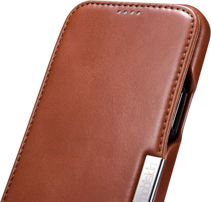 Mobiskin Hülle kompatibel mit Apple iPhone 12 PRO MAX (6,7 Zoll), Handyhülle mit echtem Leder, Case,