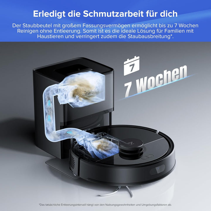 roborock Q7 L5+ Saugroboter mit Wischfunktion, Automatischer Staubentleerung, Dual Anti-Tangle Syste