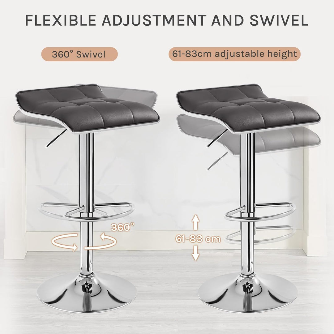 WOLTU 4er Set Barhocker Barstuhl Design Hocker, Höhenverstellbar, Gut Gepolsterte Sitzfläche, Antiru