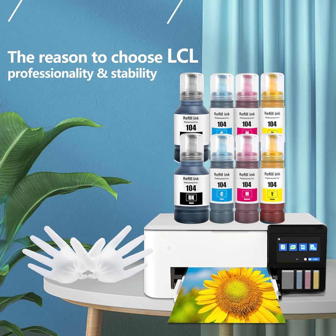 LCL Kompatibel Tintenbehälter als Ersatz für Epson 104 C13T00P140 ET-1810 ET-2710 ET-2711 ET-2712 ET