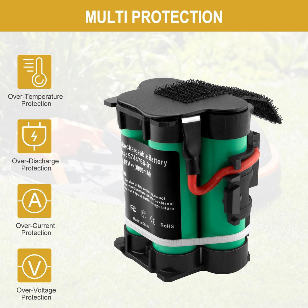 GOOALITY 2.5Ah 18V Lithium Akku Kompatibel mit Gardena R38Li R40Li R45Li R50Li R70Li R75Li R80Li Fly