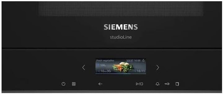 Siemens BE732R1B1 iQ700 Einbau-Mikrowelle, Schwarz, cookControl10 - Automatikprogramme, humidClean P