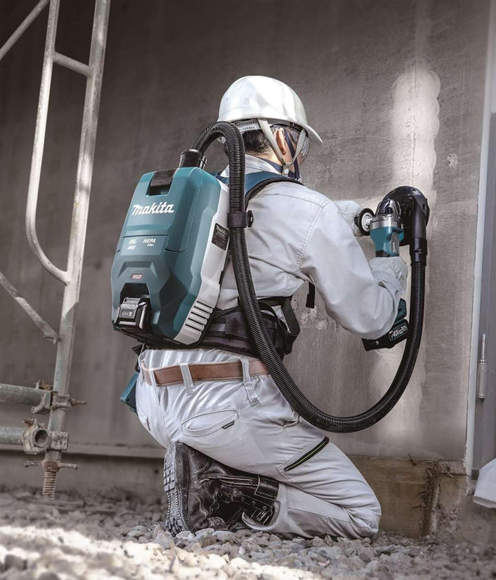 Makita VC009GZ01 Akku-Rucksackstaubsauger 40V max. mit AWS (ohne Akku, ohne Ladegerät), Petrol/Schwa