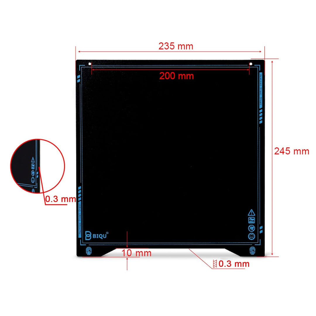 BIQU SSS Super Spring Stahlplatte Heizbettplattform 235 * 235 mm 3D Druckerteile für Ender 3/Ender3