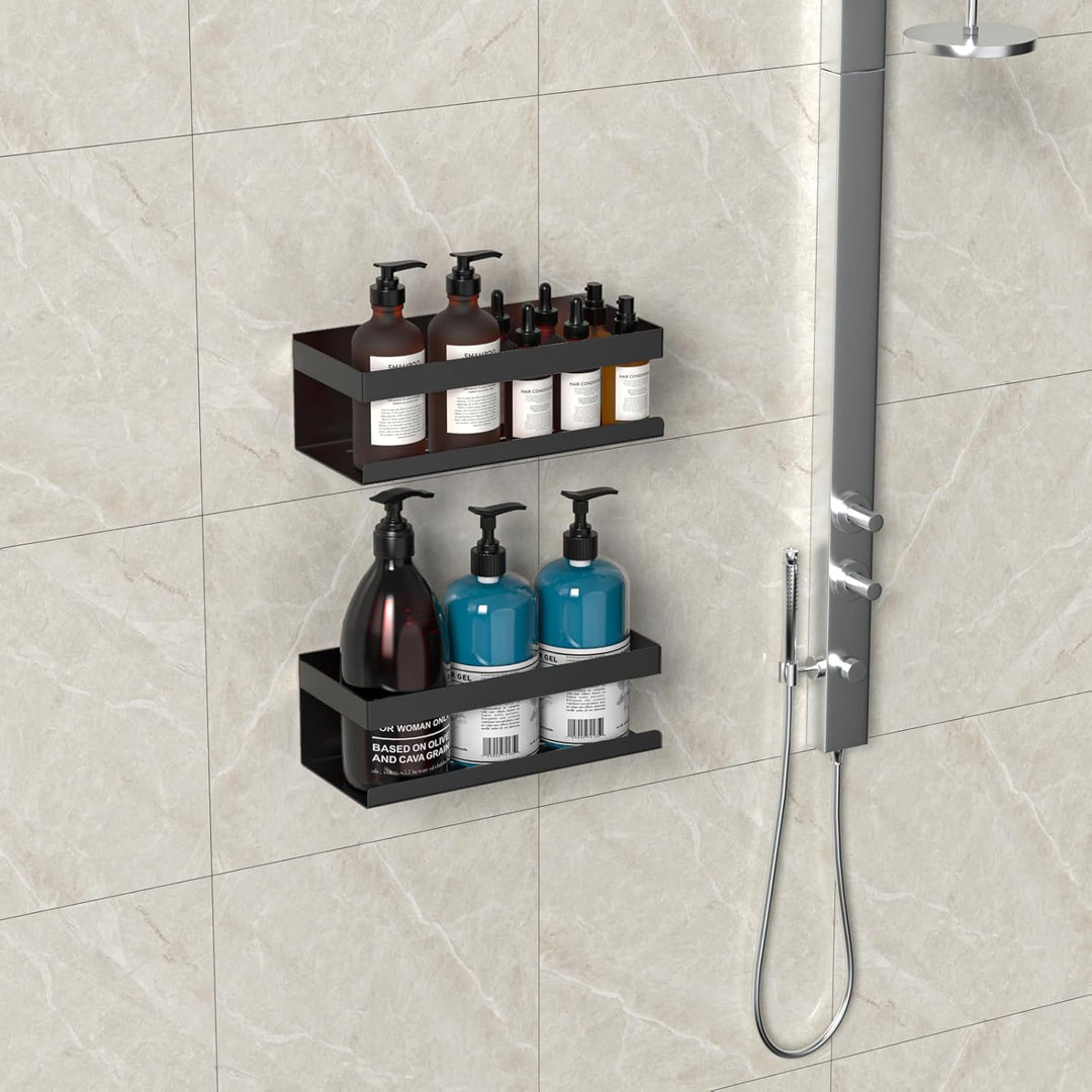 UUlioyer Duschablage Ohne Bohren, Duschregal aus Edelstahl SUS304, 2 Stück Badezimmer Regal Organize