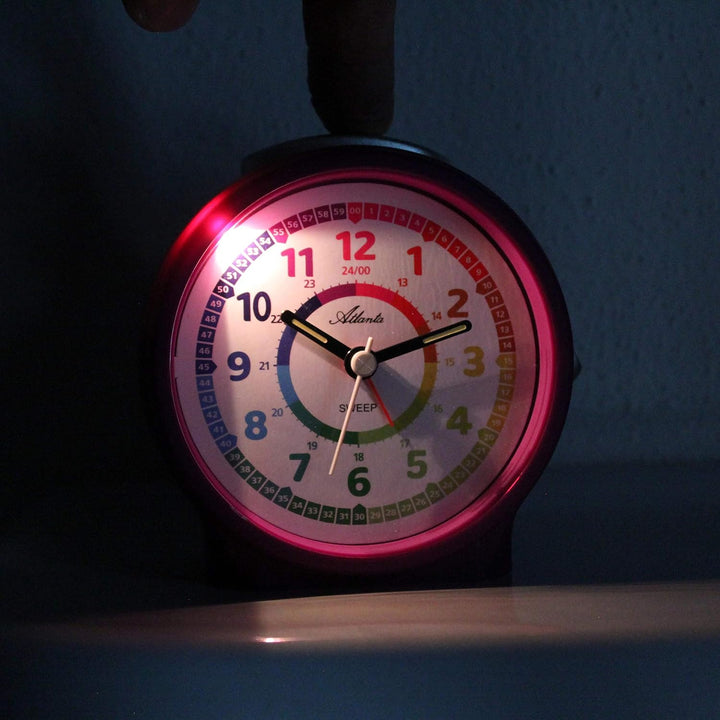 Atlanta Kinderwecker Mädchen ohne Ticken Analog Lila - 1999-8 Violett, Violett