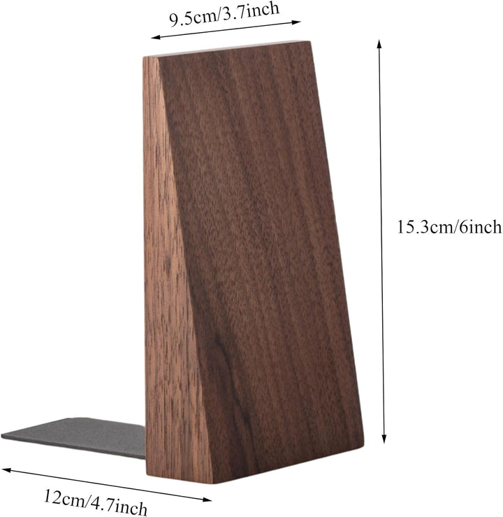 Muso Wood Holz Buchstütze aus Walnussholz - Handgefertigte Buchstützen Dekorative Bücherstütze für R