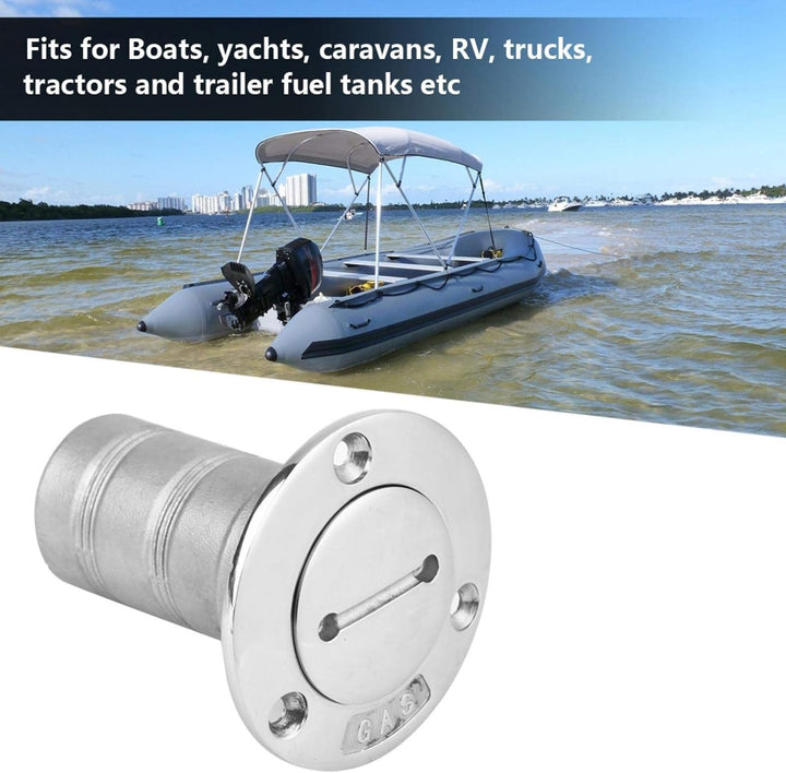 38 mm Tankstutzen für Boote, Tankdeckel Einfüllstutzen aus 316 Edelstahl mit Key Boat Deck Fill Fill