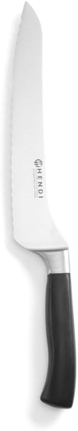 HENDI Brotmesser, angehoben, Küchenmesser, Messer, Deutscher Stahl X50CrMoV15, Klinge: 215mm, Länge: