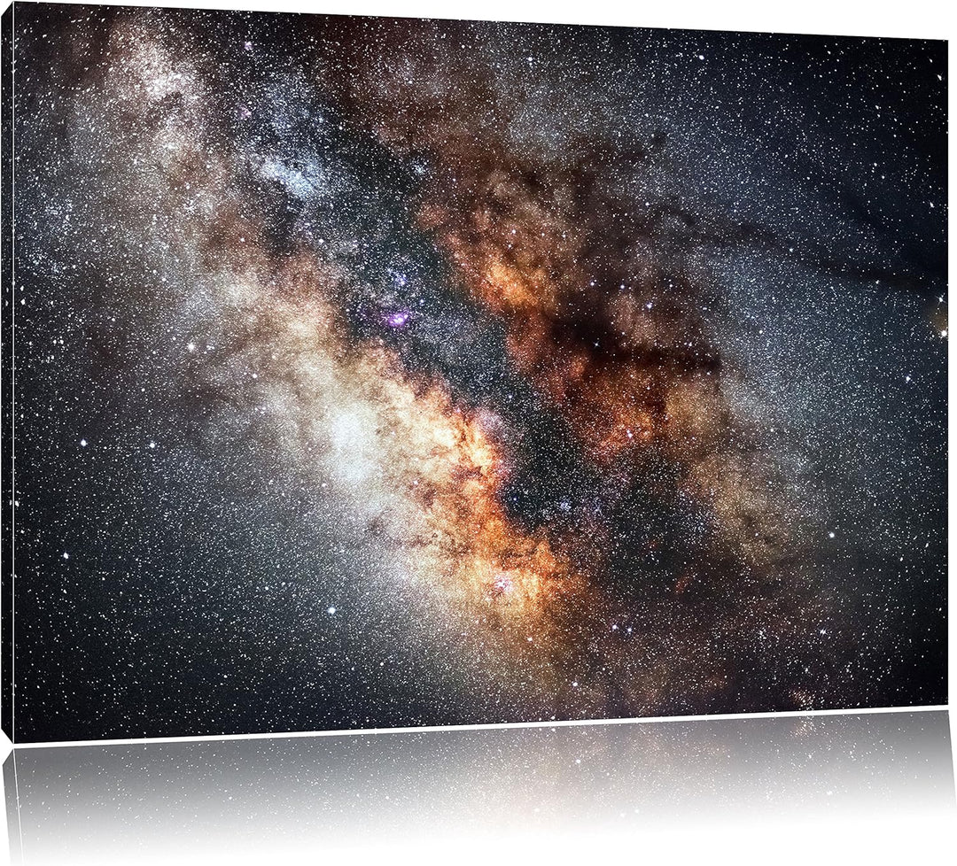 Pixxprint Zentrum der Milchstrasse, Format: 100x70 auf Leinwand, 100x70