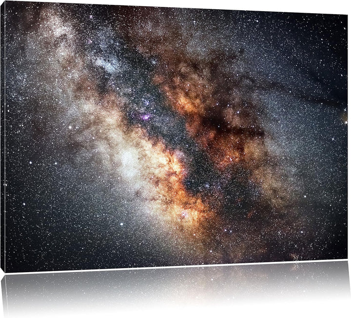 Pixxprint Zentrum der Milchstrasse, Format: 100x70 auf Leinwand, 100x70