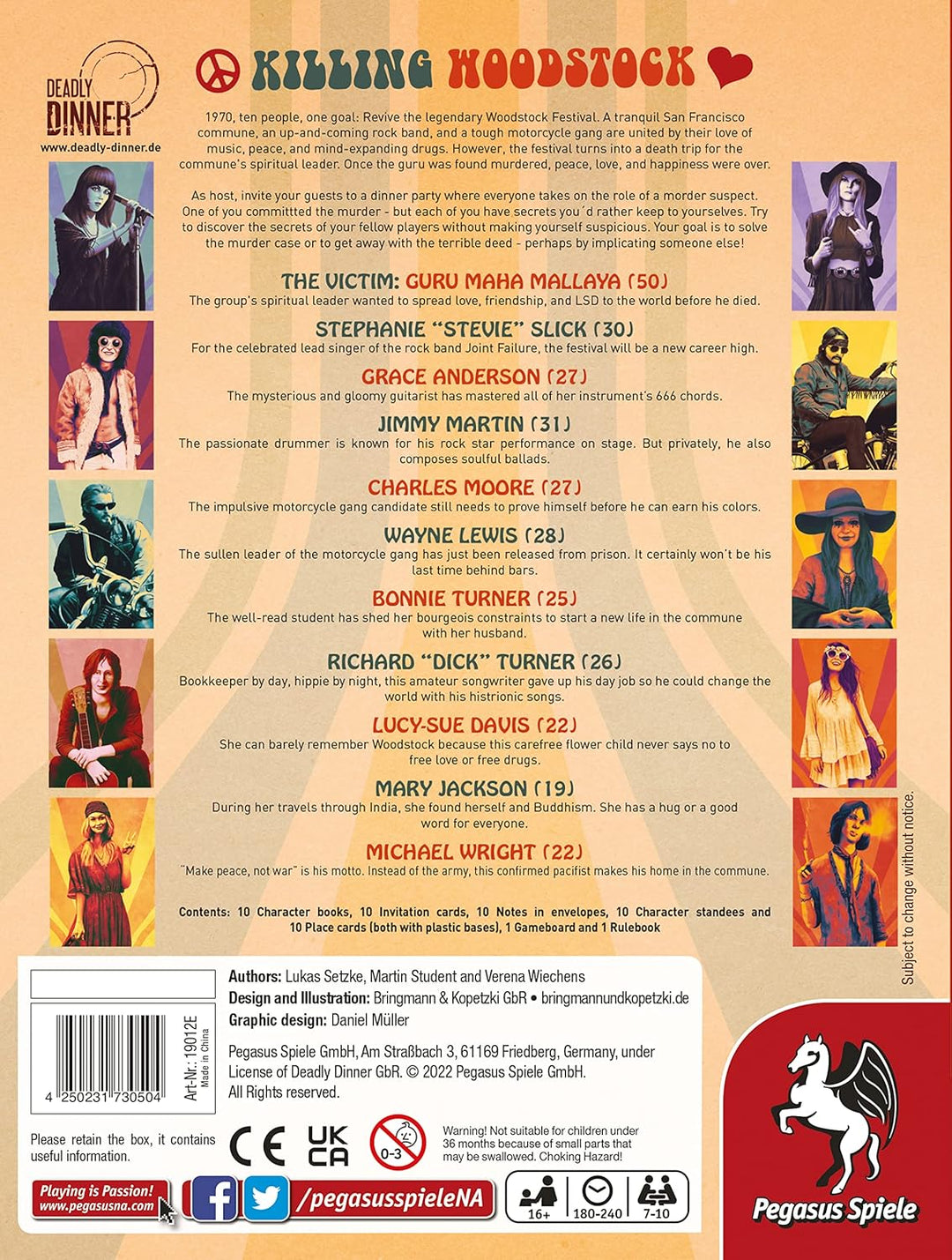 Pegasus Spiele Deadly Dinner - Killing Woodstock (English Edition)