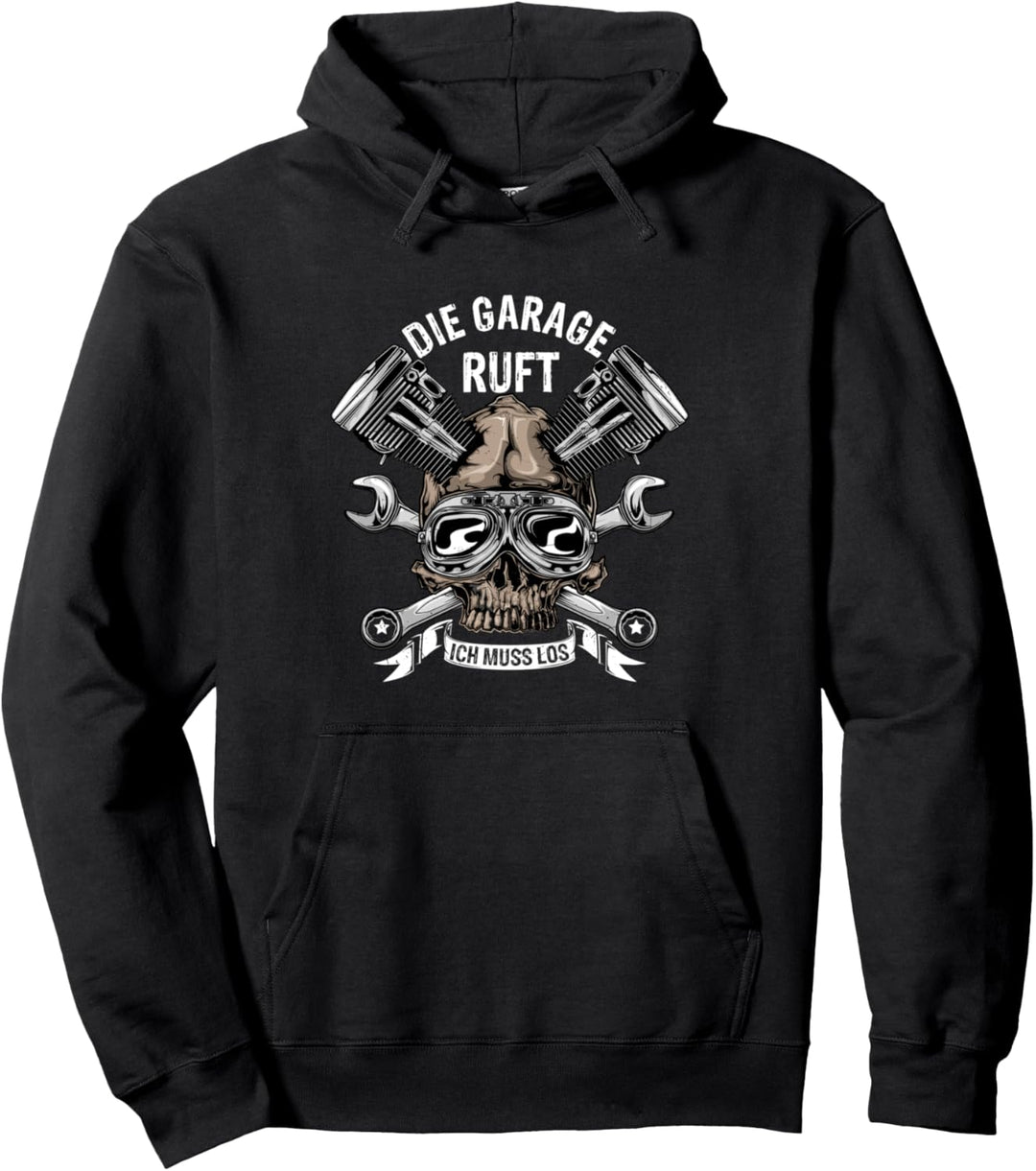 Die Garage Ruft Ich Muss Los Auto Geschenk Mechatroniker Pullover Hoodie