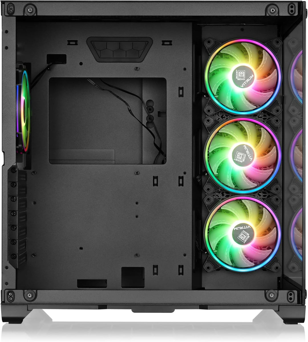 Gaming PC-Gehäuse VITRUM - Midi-Tower, aRGB Beleuchtung (inkl. Steuerung), Glas-Seitenteil, vormonti