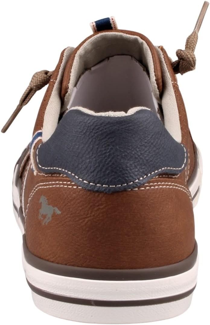 MUSTANG Herren Sneaker Schnürhalbschuh 48 EU Cognac, 48 EU Cognac