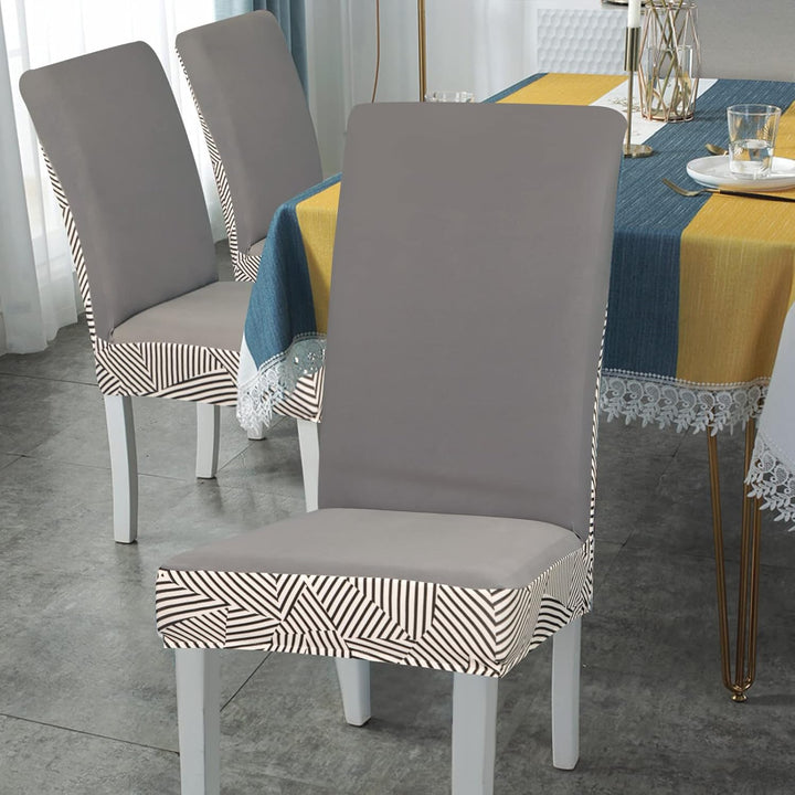 Jaotto Stuhlhussen 6 Stück Universal, Stuhlhusse Stretch 6er Set Moderne, Stuhlhussen Schwingstühle