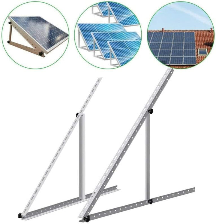 TEOV Solarpanel Halterung 1180MM, 4 Stück 46'' flachdach für 2 Solarmodul, Halterungen Balkonkraftwe