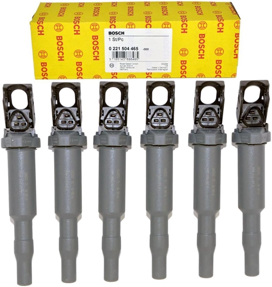 6x BOSCH Zündspule für BMW E87 E90 E91 E60 E61 E63 E64 E65-67 Z4 E85 E86 N52